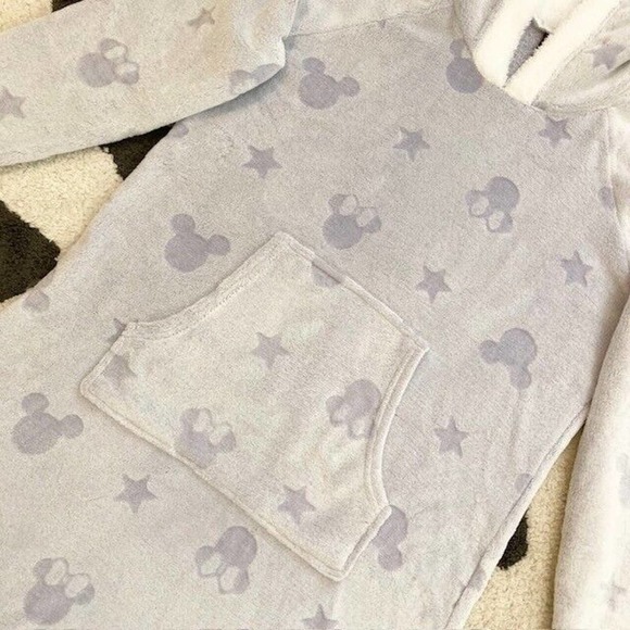NWT Women's Small Disney Minnie Mickey Mouse Fleece Sherpa Hooded Lounger Robe - Picture 7 of 13